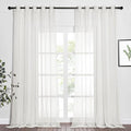 NICETOWN Voile Sheer Curtains for Bedroom Windows, Grommet Top Elegant Lightweight Window Drapes Airy Panels for Living Room/Home Office, Beige, Set of 2, W70 x L96