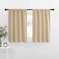 NICETOWN Blackout Room Darkening Curtains - Home Decoration Light & Noise Reducing Thermal Insulated Window Draperies with Rod Pocket Top (Biscotti Beige, Set of 2, 29 inches Wide x 30 inches Long)