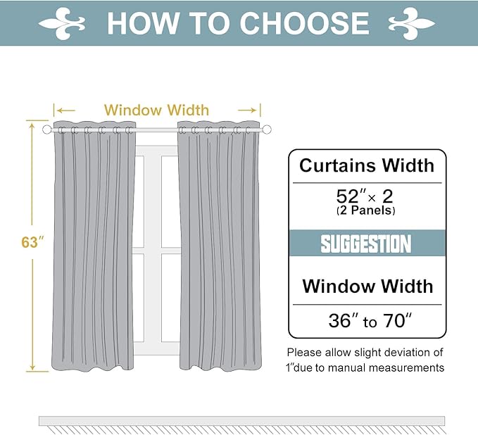 ChrisDowa Grommet Room Darkening Curtains for Bedroom and Living Room - 2 Panels Set Thermal Insulated Blackout Curtains (Mustard Yellow, 52W x 63L)