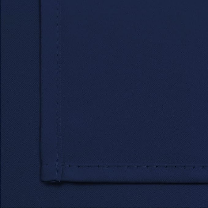 Yakamok Blackout Curtains Room Darkening Thermal Insulated with Grommet Window Curtain for Bedroom/Living Room(62Wx84L, Navy Blue, 2 Panels)