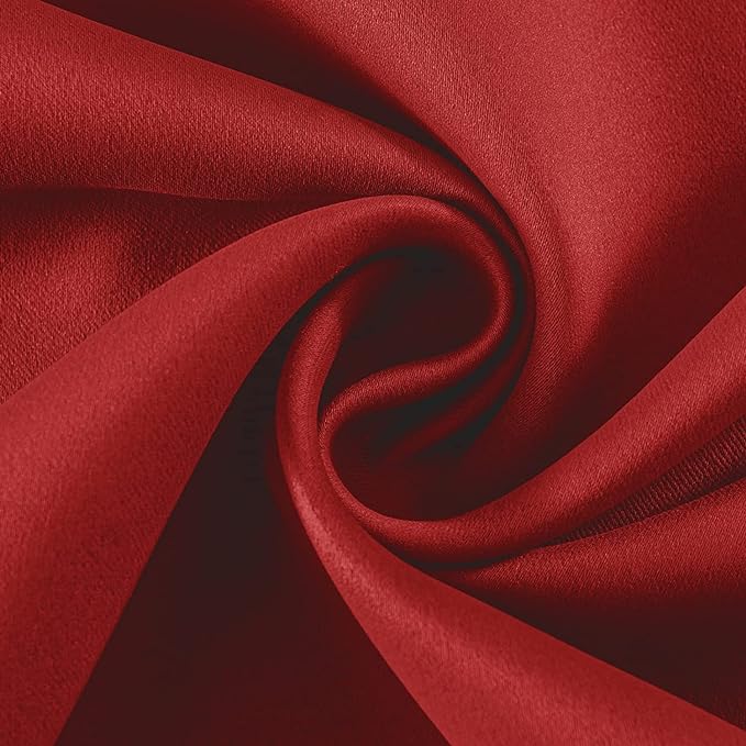 Joydeco Blackout Curtains 120 inches Long 2 Panels Set, Thermal Insulated Long Curtains & Drapes 2 Burg, Room Darkening Grommet Drapes for Bedroom Living Room Windows(W52 x L120 Inch, Red)