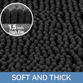 Bath Rug, 48x24 Inch Microfiber Chenille, Non-Slip and Machine Washable