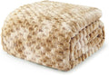Exclusivo Mezcla Fleece Twin Blanket for Bed, Extra Large Fuzzy Tie-dye Camel Bed Blankets, Soft Cozy Plush Sofa Throws for All Seasons, 90x66 Inches