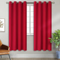 BGment Red Blackout Curtains 72 Inch Length 2 Panels Set, Grommet Thermal Insulated Room Darkening Curtains for Bedroom, Each 46 x 72 Inch