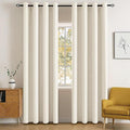MIULEE Blackout Room Darkening Curtains Thermal Insulated Drapes Solid Window Treatment Set Grommet Top Light Blocking Curtain for Living Room/Bedroom 2 Panels 52 x 84 inch Length Birch
