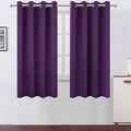 LEMOMO Blackout Curtains 52 x 63 inch/Purple Curtains Set of 2 Panels/Thermal Insulated Room Darkening Bedroom Curtains
