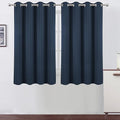 LEMOMO Navy Blue Thermal Blackout Curtains/52 x 54 Inch/Set of 2 Panels Room Darkening Curtains for Bedroom