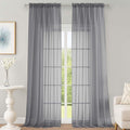 OWENIE Sheer Grey Curtains 108 Inches Long for Living Room Bedroom 2 Panels Set, Lightweight Airy Grey Sheer Curtain, Filmy Voile Rod Pocket, 2 PCS, Each 59" W x 108" L