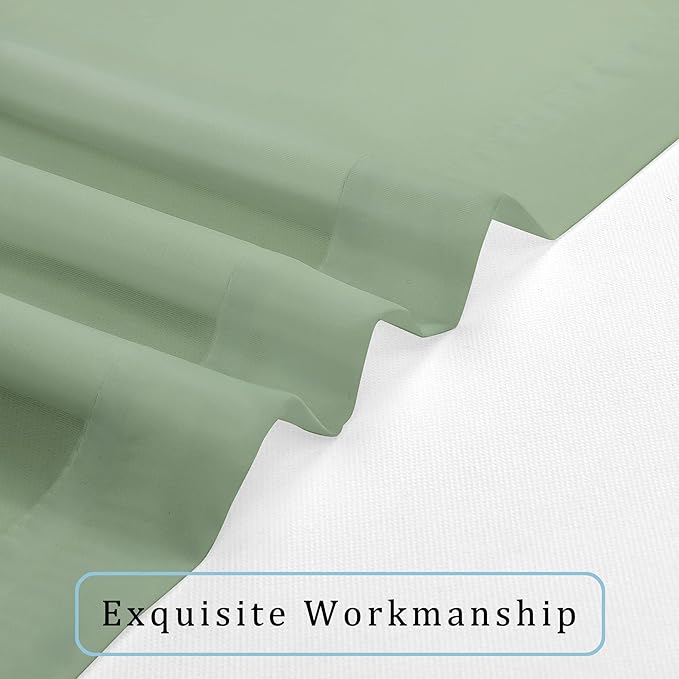 OWENIE Sheer Curtains 90 Inches Long 2 Panels Set, Sage Green Sheer Curtains Rod Pocket Voile Drapes for Living Room, Airy Soft-Touching Drapes, 2 PCS Panels, Each 42" W x 90" L Inch