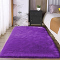 Latepis Fluffy Shag Purple 3x5 Rugs Washable Faux Fur Rug Furry Carpet for Living Room Dorm Floor Rugs Plush Soft Rug Room Decor Rectangle