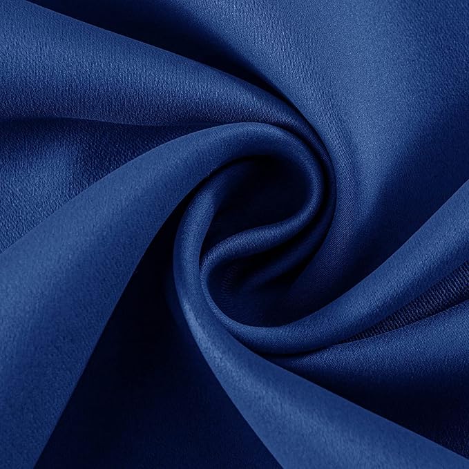 Joydeco Blackout Curtains 72 inches Long 2 Panels Set, Thermal Insulated Long Curtains & Drapes 2 Burg, Room Darkening Grommet Drapes for Bedroom Living Room Windows (W42 x L72 Inch, Royal Blue)