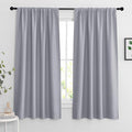 RYB HOME Extra Wide Blackout Curtains for Bedroom Living Room 63 inches Long, Thermal Insulated Privacy Drapes for Nursery Home Theater Dining Room, Width 62 by Length 63, Silver Grey, 2 Panels