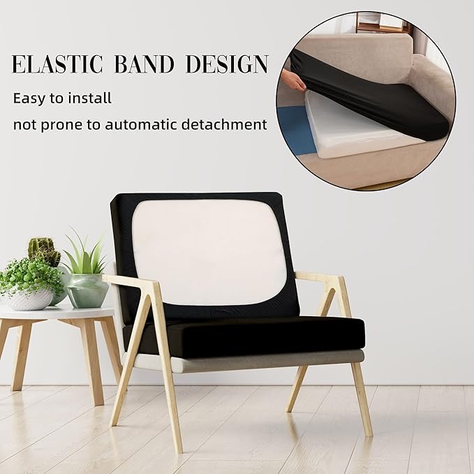 Outdoor Cushion Covers Set,8PCS Patio Furniture Couch Seat Slipcovers, Replacement for Sofa Sectional Chair(Cover，Only)