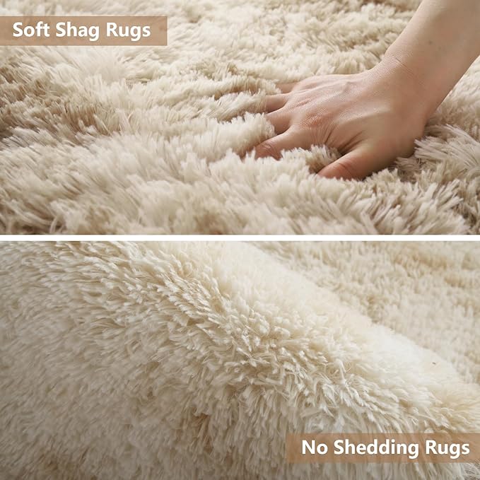 9X12 Large Area Rugs for Living Room Bedroom,Big Shag Rug for Bedroom Dorm,Soft Fluffy Indoor Carpet Nursery Rugs for Kids Girls Room Home Decor,Camel