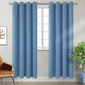 BGment Blackout Curtains for Bedroom - Grommet Thermal Insulated Room Darkening Curtains for Living Room, Set of 2 Panels, Each 55 x 96 Inch, Faded Denim