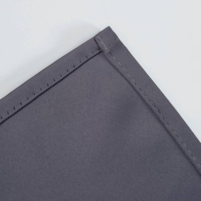 LEMOMO Blackout Curtains 52 x 120 Inch Long Grey Curtains Set of 2 Panels Room Darkening Curtains for Bedroom and Living Room