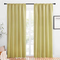 NICETOWN Window Curtains Blackout Drapes, Paler Yellow, 1 Pair, 52 by 84-Inch, Thermal Insulated Solid Rod Pocket Blackout Curtains/Draperies for Living Room