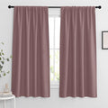 RYB HOME Blackout Curtains for Bedroom Living Room 63 inches Long, Thermal Insulated Privacy Rod Pocket Drapes for Nursery Office Home Theater, Width 42 by Length 63, Dusty Rose, 2 Panels