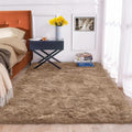 ORINOVA Beige 5x7 Area Rug Washable Shaggy Faux Sheepskin Fluffy Fur Rug for Bedroom Living Room Nursery Rug Teen Room Home Décor