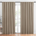NICETOWN Living Room Curtains, Blackout Draperies, Taupe, 1 Pair, 70 x 84-inch, Home Decorations Thermal Insulated Solid Rod Pocket Blackout Drapes for Cafe