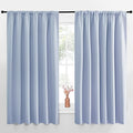NICETOWN Blackout Curtains for Bedroom, Blackout Curtain Panels, Vintage Blue, 1 Pair, 70 by 63-inch, Window Treatment Energy Saving Thermal Insulated Solid Rod Pocket Blackout Drapes/Draperies