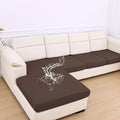 hyha Waterproof Couch Cushion Covers for Pets, Non Slip Sofa Seat Cover for Dogs Washable, Soft Thick Stretch Jacquard Fabric, Sofa Slipcovers with Elastic Bottom (1 Chaise+3 Seater, Brown)