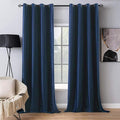 MIULEE 2 Panels Blackout Velvet Curtains Solid Soft Grommet Royal Blue Curtains Thermal Insulated Soundproof Room Darkening Curtains/Drapes/Panels for Living Room Bedroom 52 x 72 Inch
