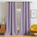 MIULEE Blackout Curtains 96 Inches Long for Bedroom Living Room Thermal Insulated Room Darkening Grommet Top Solid Light Blocking Drapery Set of 2 Window Panels Lilac