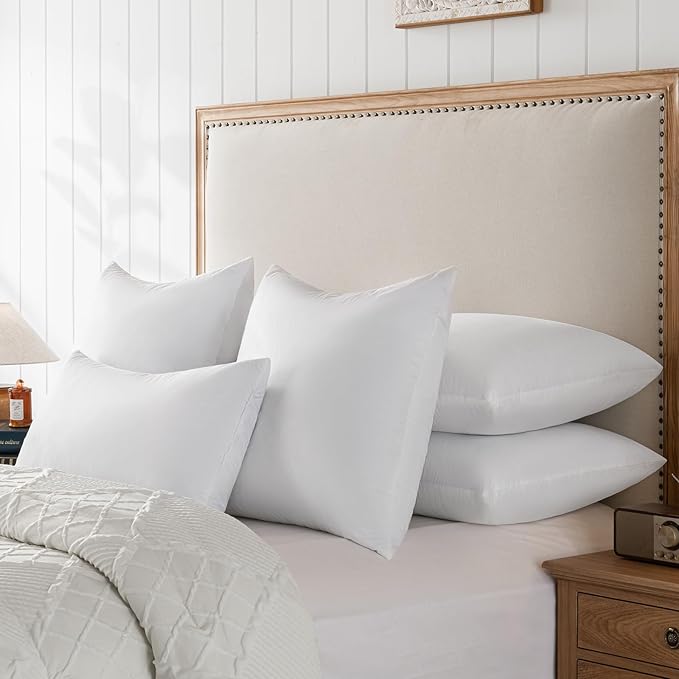 Pillow Insert, 20x28 White Goose Feather and Down, Medium Support