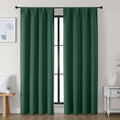 Simplebrand Ava Ever Green Blackout Curtains for Bedroom, 78 Inch Length, 2 Panels Set, Privacy Thermal Insulated Rod Pocket Window Curtains for Patio, French Door, W40 x L78 Inch
