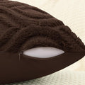 16x16 Inch Throw Pillow Covers Set of 2 – Brown, 16x16in