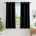 NICETOWN Black Out Curtains 63 inches Long, Grommet Blackout Window Treatment Thermal Insulated Solid Room Darkening Drapes for Bedroom/Kitchen, 2 Panels, W40 x L63