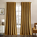 MIULEE Velvet Curtains 66 Inch Wide - Extra Wide Luxury Room Darkening Curtains for Sliding Door Bedroom Living Room Thermal Insulated Soft Window Drapes Back Tab, Gold, W 66 x L 84 inch 2 Panels