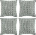 Fancy Homi 4 Packs Decorative Throw Pillow Covers for Living Room Couch Bed, Modern Farmhouse Boho Home Decor, Accent Cushion Case (16 x 16-Inch, Grey Blue)