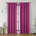 Simplebrand Ava Hot Pink Blackout Curtains for Bedroom 84 Inch Length 2 Panels Set, Solid Thermal Insulated Privacy Nursery Window Treatment Curtains Blackout Drapes, W40 x L84 Inch, Hot Pink