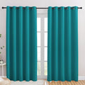 NICETOWN Blackout Draperies Curtains for Kids Room, Window Treatment Thermal Insulated Solid Grommet Blackout Drape Panels for Bedroom (Peacock Teal, Set of 2, 70 by 84 inches)