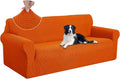 U-NICE HOME Stretch Couch Cover Sofa Cover Sofa Slipcover Furniture Protector for 4 Cushion Couch Sofa Pet Friendly(Oversized Sofa, Orange)