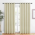 NICETOWN Room Darkening Draperies Window Curtain Panels, Thermal Insulated Grommet Room Darkening Curtains for Bedroom (Beige, 2 Panels, W60 x L84 -inch)