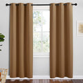 NICETOWN Sleek Blackout Curtains 78 inches Length for Small Windows, 2 Panels, Gold Brown, W42 x L78 -Inch, Noise Reducing and Block Draft Panels for Door Doorway Laundry Office Luxury Decor Theme