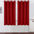 LEMOMO Red Blackout Curtains/52 x 63 Inch/Set of 2 Panels Room Darkening Curtains Thermal Insulated Living Room Curtains