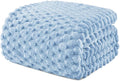 Exclusivo Mezcla Fleece Twin Blanket for Bed, Extra Large Fuzzy Stone Blue Bed Blankets, Soft Cozy Plush Sofa Throws for All Seasons, 60x80 Inches
