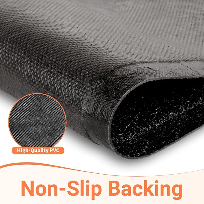 StepLively Door Mat Home Welcome Mats Outdoor and Indoor, Heavy-Duty Low-Profile Non-Slip Front Welcome Mat for Home Entrance, Outside Entry, Yard, Floor, Patio (30''x17.5'', Black)