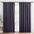 NICETOWN Living Room Curtains, Blackout Draperies, Greyish Purple, 1 Pair, 70 x 84-inch, Home Decorations Thermal Insulated Solid Rod Pocket Blackout Drapes for Cafe