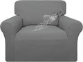 Easy-Going 100% Waterproof Oversized Chair Couch Cover, Dual Waterproof Sofa Cover, Stretch Jacquard Sofa Slipcover, Leakproof Furniture Protector for Kids, Pets, Dog and Cat, Grey