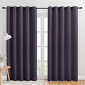 NICETOWN Room Darkening Draperies Window Curtain Panels, Greyish Purple, 2 Panels, W60 x L84 -inch, Thermal Insulated Grommet Room Darkening Curtains for Bedroom