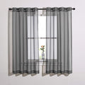 NICETOWN Transparent Sheer Curtains Panels - Voile Window Curtain Drapes with Grommet for Bedroom & Kitchen & Dining Room (54" W x 63" L, Dark Grey, 2 Panels)