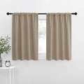NICETOWN RV Blackout Curtains for Camper Windows, Taupe, 42" x 36", Set of 2, Kitchen Curtains, Short Blackout Drapes, Thermal Insulated Rod Pocket Window Treatment Draperies for Nursery