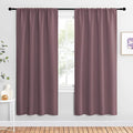 NICETOWN Dry Rose Blackout Curtains for Living Room - Triple Weave Home Decoration Thermal Insulated Solid Rod Pocket Blackout Drapes for Bedroom(Set of 2, 42 x 72 Inch)