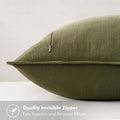 Linen Decorative Euro Sham Pillow Covers Green (24x24 Inch) – 24x24in