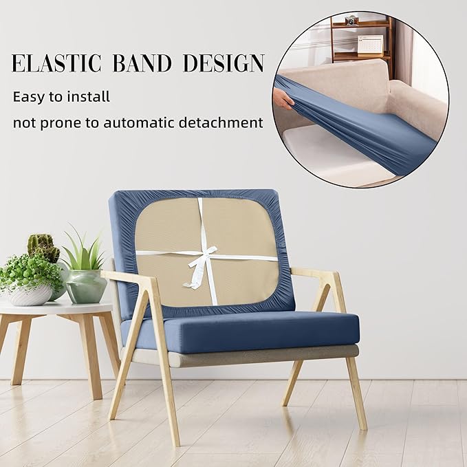 Outdoor Cushion Covers Set,12PCS Patio Furniture Couch Seat Slipcovers, Replacement for Sofa Sectional Chair(Cover，Only)